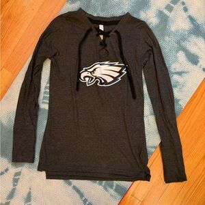 Womens PHILADELPHIA EAGLES SAQUON BARKLEY Long Sleeve "Laces" Shirt